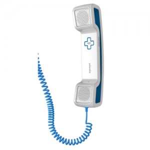 Combin&eacute; filaire Swissvoice ePure bleu et blanc