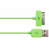 C&acirc;ble Enjoy charge et synchronisation vert pour iPhone / iPod / iPad