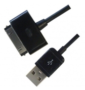 C&acirc;ble USB Omenex noir de charge et synchronisation pour iPhone iPod iPad