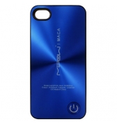 Coque Mipow avec batterie int&eacute;gr&eacute;e bleue marine pour iPhone 4/4S