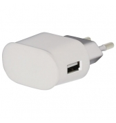 Mini chargeur secteur USB blanc