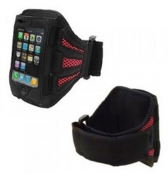 Brassard noir et Rouge iPhone 3G/3GS 4/4S & 5 