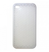Housse silicone Blanc perfor&eacute; iPhone 4 