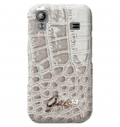 Coque rigide finition croco glossy. Beige Galaxy Ace