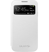 Etui à rabat à zone transparente Samsung EF-CI950W blanc pour Galaxy S4 I9500