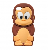 Coque singe silicone marron pour iPhone 4 et 4S 
