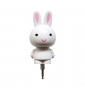 Amplificateur de son lapin blanc mini jack 3.5mm