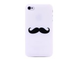 Coque blanche Moustache iPhone 4/4S