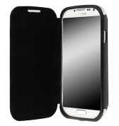 Etui Folio Ultra Fin Licence Krussell Cuir Noir Samsung GALAXY S4