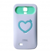Coque rigide phosphorescente verte pale avec support vid&eacute;o pour Galaxy S4