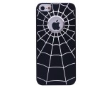 Coque rigide noire toile d'araignée métal pour iPhone 5