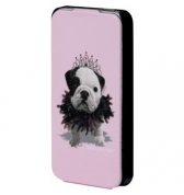 Etui &agrave; rabat Teo Jasmin Queen rose pour iPhone 4/4S