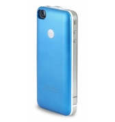 Coque bleue avec batterie intégrée 2200mAh PowerCase Moxie pour iPhone 4/4S
