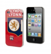 Coque glossy rouge Olympique Lyonnais pour iPhone 4/4S