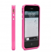 Bumper rose Muvit plus film protecteur d'&eacute;cran pour iPhone 5
