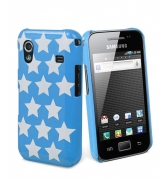 Coque bleue motif &eacute;toiles Graphix Back Muvit pour Samsung Galaxy ACE S5830