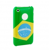 Coque glossy Flag Back Bresil Muvit pour iPhone 3G et 3GS