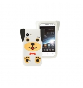 Coque en silicone blanche noir pour Wiko Cink Slim