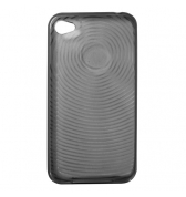 Housse silicone noir ondes iPhone 4 