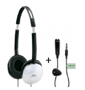 Casque stereo JVC argent avec adaptateur pour iPhone 3g 3gs et iPhone 4