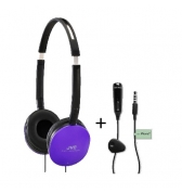 Casque stereo JVC violet avec adaptateur pour iPhone 3G/3GS & 4/4S 