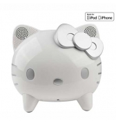 Enceinte Hi Fi Hello Kitty Blanc et argent avec dock de charge iPhone 4/4S iPhone 3G/3GS iPod