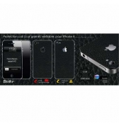 Protection iPhone 4 / 4S sticker cuir véritable graine