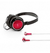 Casque et ecouteurs intra auriculaires assortis Lenco rouge
