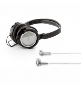 Casque et ecouteurs intra auriculaires assortis Lenco couleur argent