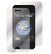 Lot de 2 films protecteurs ecran avant et arriere brillants Muvit pour iPhone 4/4S