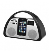 Radio r&eacute;veil Grand Bikini Bluestork noir avec dock de charge pour iPod iPhone 