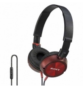 Casque arceau Sony rouge avec micro pour tout telephone mobile