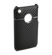 Coque carbone noire luxe contour chrome iPhone 3g 3gs