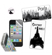 Kit protection et déco Paris pour iPhone 4 / 4S