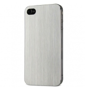 Plaque arriére Moxie en aluminium brossé Silver pour iPhone 4 / 4S