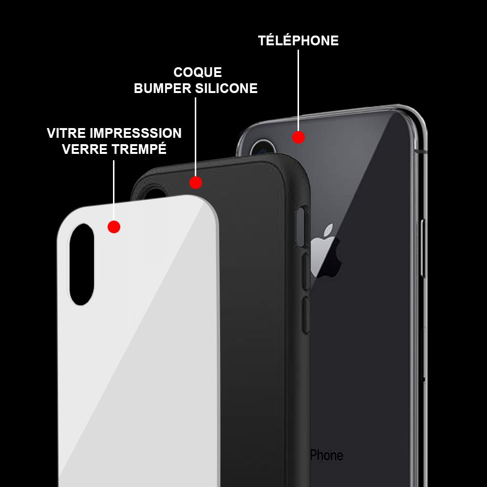 -8€98 sur Coque pour iPhone Xr en verre trempé BLANC Trio ...